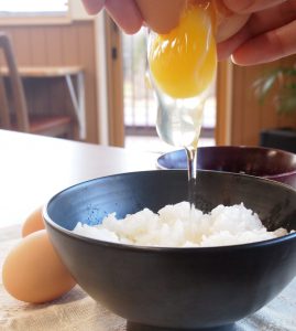 たつかの恵みは卵かけご飯がおすすめ。